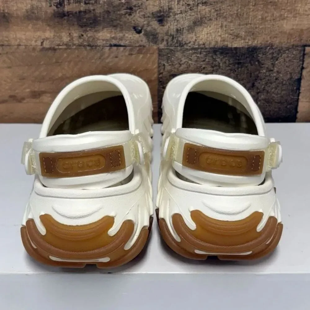 Crocs Echo Gum Ro Clog Chalk/Gum Men's Size 13 / Women's Size 15 - (211675-0WV)
